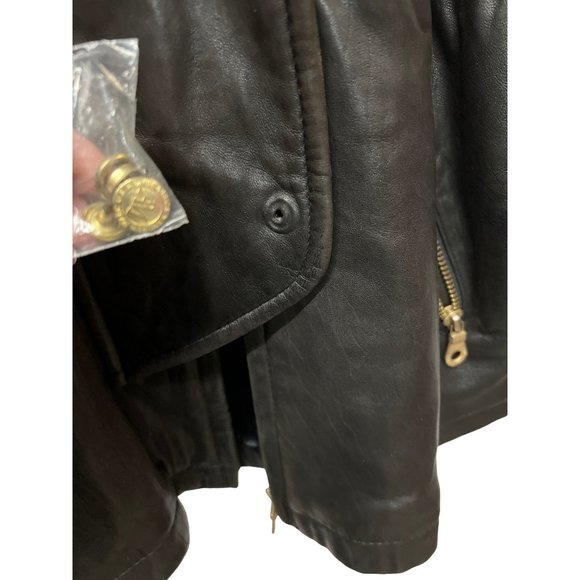 Andrew Marc Additions Leather Coat Brown Parka Jacket - Picture 4 of 11